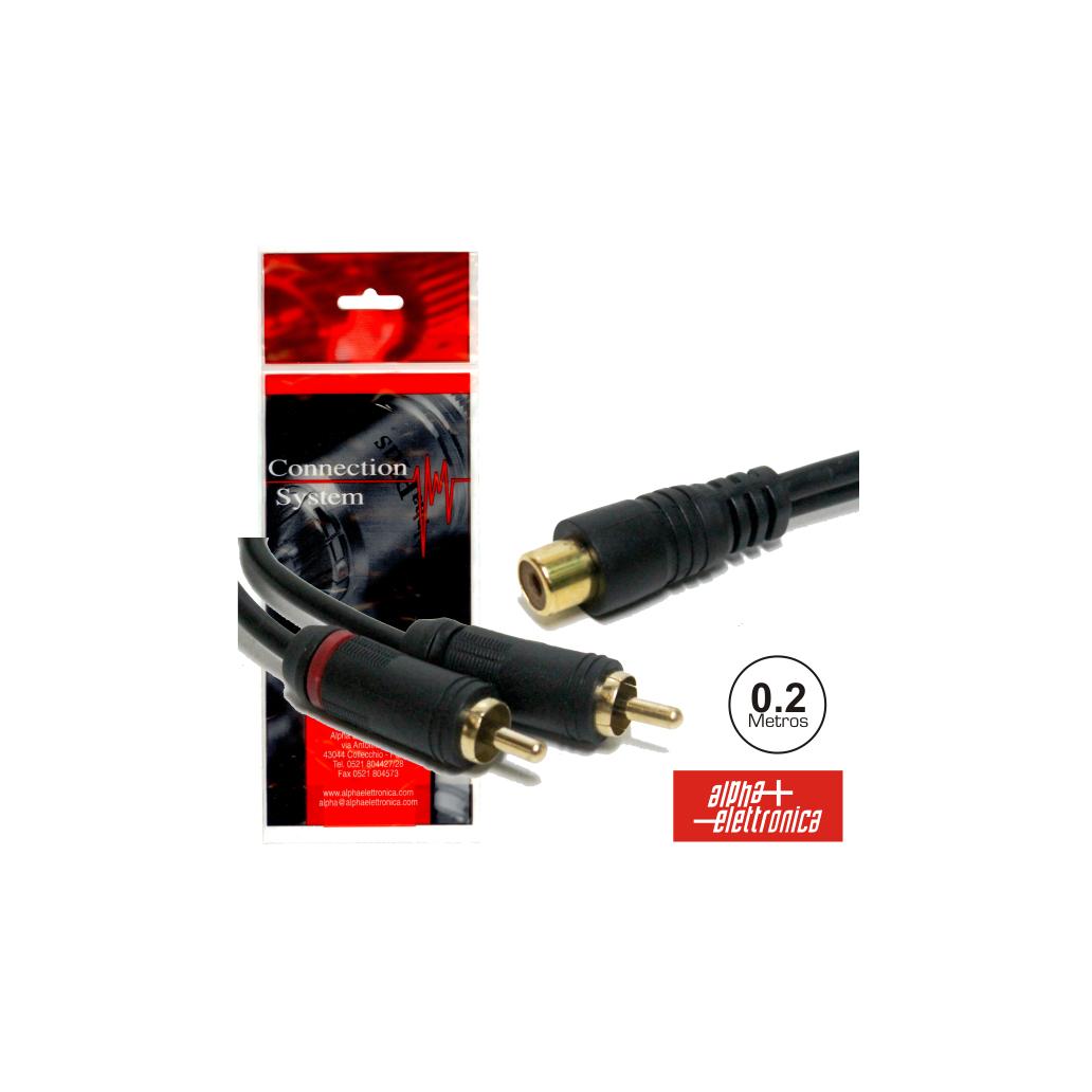 Cabo 2-Rca Macho / Rca Fêmea 0.2m (imagem para) Cabo 2-Rca Macho / Rca Fêmea 0.2m