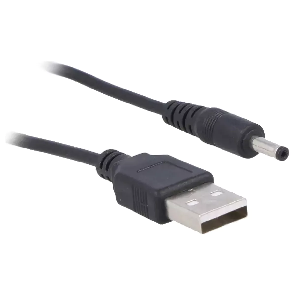 Cabo USB2.0 A macho - DC 3.5x1.35mm fêmea - preto - 1.0m (imagem para) Cabo USB2.0 A macho - DC 3.5x1.35mm fêmea - preto - 1.0m