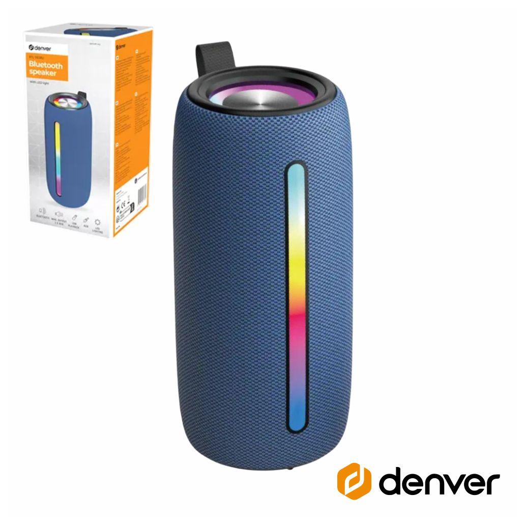 Coluna Bluetooth Portátil RGB TWS/BAT/SD/MP3/USB DENVER (imagem para) Coluna Bluetooth Portátil RGB TWS/BAT/SD/MP3/USB DENVER