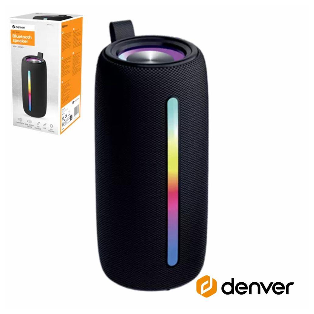 Coluna Bluetooth Portátil RGB TWS/BAT/SD/MP3/USB DENVER (imagem para) Coluna Bluetooth Portátil RGB TWS/BAT/SD/MP3/USB DENVER