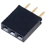 Barra de 3 pinos (1x3) fêmea 2.54mm para PCB (imagem para) Barra de 3 pinos (1x3) fêmea 2.54mm para PCB
